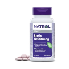 Hỗ trợ mọc tóc và chống rụng tóc natrol biotin beauty maximum strength 10000mcg100 viên