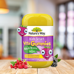 Kẹo dẻo bổ sung vitamin từ rau Nature's Way Vita Gummies Multivitamin+Vegies cho bé 60 viên bổ sung chất xơ cho bé phát triển toàn diện