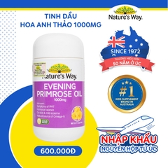 Tinh dầu hoa Anh Thảo Nature's Way evening primrose oil hỗ trợ cân bằng nội tiết tố nữ 60 viên