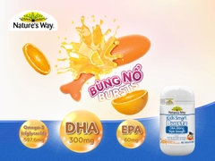 Nature's Way Kids Smart Bursts DHA 300mg Triple Strength - Bổ sung DHA, hỗ trợ tốt cho não bộ và mắt