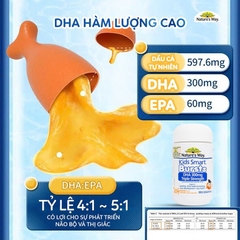 Nature's Way Kids Smart Bursts DHA 300mg Triple Strength - Bổ sung DHA, hỗ trợ tốt cho não bộ và mắt
