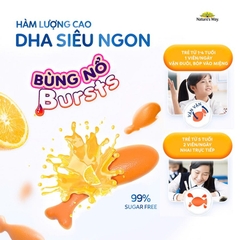 Nature's Way Kids Smart Bursts DHA 300mg Triple Strength - Bổ sung DHA, hỗ trợ tốt cho não bộ và mắt
