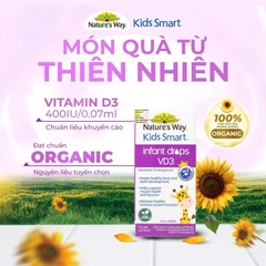 Nature's Way Kids Smart Infant Drops VD3 - Hỗ trợ bổ sung Vitamin D3 cho trẻ - Hộp 13ml