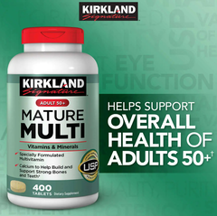 Vitamin tổng hợp Mature Multi Kirkland Signature 50+ hộp 400 viên