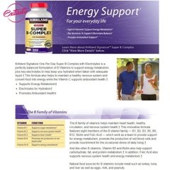 Vitamin B tổng hợp Super B-Complex Kirkland Signature hộp 500 viên