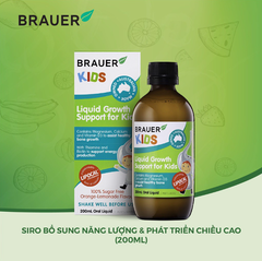 Siro Brauer Kids Liquid Growth Support for Kids Hỗ trợ Phát triển Chiều Cao cho trẻ từ 1 tuổi (200ml)