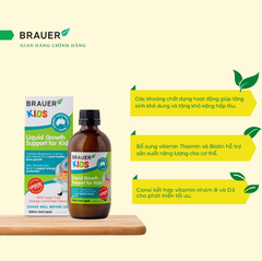 Siro Brauer Kids Liquid Growth Support for Kids Hỗ trợ Phát triển Chiều Cao cho trẻ từ 1 tuổi (200ml)
