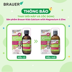 Siro canxi, magie và kẽm brauer cho trẻ trên 1 tuổi giúp xương và răng chắc khỏe chai 200ml