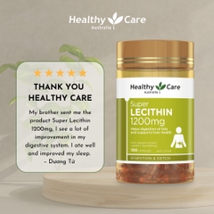 Tinh chất mầm đậu nành Healthy Care Super Lecithin 1200mg 100 viên