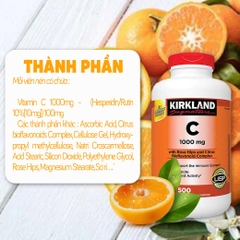 Vitamin C 1000mg Kirkland Signature hỗ trợ tăng đề kháng hộp 500 viên