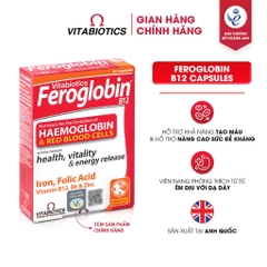 TPBVSK Vitabiotics Feroglobin B12 Haemoglobin Hộp 30 Viên Hỗ Trợ tăng khả năng tạo máu, bổ sung sắt