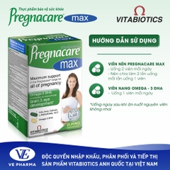 TPBVSK Pregnacare Max  bổ sung vitamin,khoáng chất cho phụ nữ mang thai &cho con bú vitabiotics