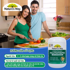 Vitamin tổng hợp Nature’s Way complete daily multivitamin 200 viên  bổ sung Vitamin và khoáng chất