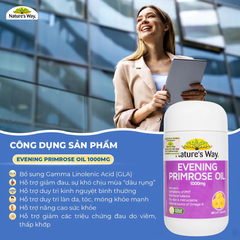 Tinh dầu hoa Anh Thảo Nature's Way evening primrose oil hỗ trợ cân bằng nội tiết tố nữ 60 viên