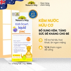 Nature’s Way Kids Smart Liquid ZinC 100ml – Bổ sung kẽm nước tăng sức đề kháng cho bé