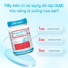 Men vi sinh Life Space Shape B420 Probiotic 60 viên hỗ trợ giảm cân, đốt mỡ,cải thiện tiêu hóa và giảm táo bón