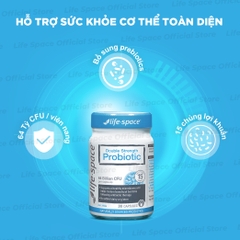 Men vi sinh Life Space Double Strength hỗ trợ tiêu hóa khỏe mạnh và hỗ trợ tăng cường sức đề kháng lọ 30 viên