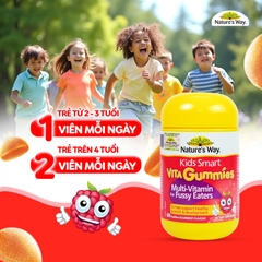Nature's Way vita gummies multi vitamin For fussy eaters - vitamin tổng hợp dành cho bé biếng ăn