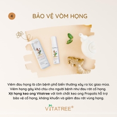 Xịt keo ong Vitatree Super Propolis Spray Complex With Manuka 15+ hỗ trợ giảm ho chai 30ml