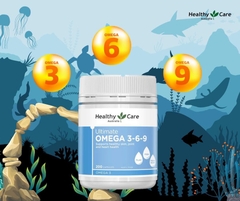 Omega 369 dầu cá hỗ trợ tim mạch, thị lực Healthy Care  Ultimate 200 viên