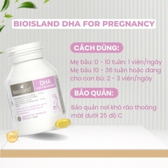 Bio Island DHA Cho Bà Bầu 60 Viên cho từ 10 tuần tuổi trong bụng mẹ