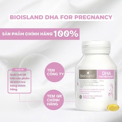 Bio Island DHA Cho Bà Bầu 60 Viên cho từ 10 tuần tuổi trong bụng mẹ