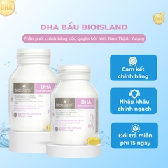 Bio Island DHA Cho Bà Bầu 60 Viên cho từ 10 tuần tuổi trong bụng mẹ
