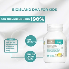 Bổ sung Bio Island DHA for kids cho bé 60 viên từ 4 tuần tuổi trở lên