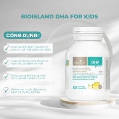 Bổ sung Bio Island DHA for kids cho bé 60 viên từ 4 tuần tuổi trở lên