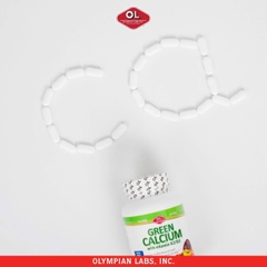 Bổ sung canxi hữu cơ cho cơ thể Olympian Labs Green Calcium with Vitamin K2/D3 hộp 100 viên