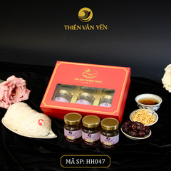 Hộp Quà Tặng 6 Hũ - Tổ Yến Chưng Saffron Tía Tô Đất - Thiên Vân Yến