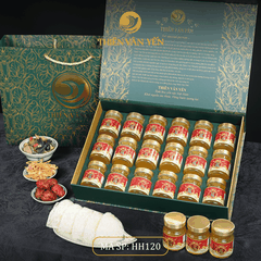 Hộp quà tặng 18 hũ - Tổ yến chưng đông trùng 1G/ 3G/ 9G - Hoàng gia - Thiên Vân Yến