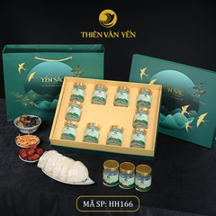 Hộp quà tặng 10 hũ - Tổ yến chưng đường phèn 1G/ 3G/ 9G - Bầu trời xanh - Thiên Vân Yến