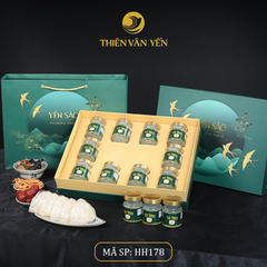 Hộp quà tặng 10 hũ - Tổ yến chưng đường phèn 1G/ 3G/ 9G - Bầu trời xanh - Thiên Vân Yến