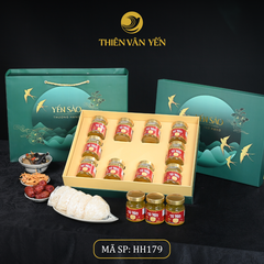 Hộp quà tặng 10 hũ - Tổ yến chưng đông trùng 1G/ 3G/ 9G - Bầu trời xanh - Thiên Vân Yến
