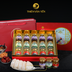 Hộp quà tặng 15 hũ - Mix 3 vị 3g (5ĐT,5ĐP,5SF) - Đỏ Thiên Sơn - Thiên Vân Yến