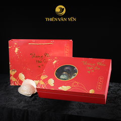 Hộp Quà Tặng 10 Hũ - Mix 3 Vị 3G (4ĐT, 2ĐP, 4SF) - Đỏ Hoa Sen - Thiên Vân Yến