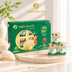 Hộp Quà Tặng 6 Hũ - Tổ Yến Chưng Đường Phèn 3G (Hộp Mềm) - Thiên Vân Yến