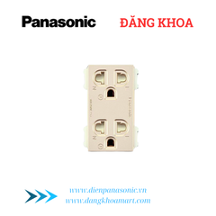 Ổ cắm đôi 3 chấu màu vàng ánh kim WEV1582-7MYZ