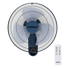 Quạt treo tường Nanoco NWF1612RC-BL có remote  Màu xanh