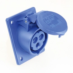 F413-6 Ổ cắm âm loại không kín nước dạng nghiêng PCE 16A 3P 230V IP44
