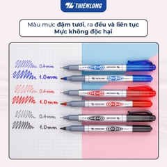 Bút lông dầu TL PM-04 xanh/đỏ/đen