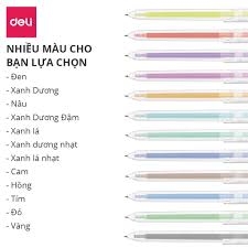 Bút gel Deli G118 nhiều màu