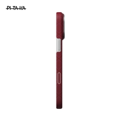 Ốp lưng iPhone 17 Pro Max - PITAKA Edge (with PitaTap) - Harvard Crimson