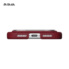 Ốp lưng iPhone 17 Pro Max - PITAKA Edge (with PitaTap) - Harvard Crimson