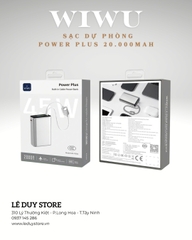 WIWU POWER PLUS 20.000mAh – PIN KHỦNG, SẠC CỰC NHANH!