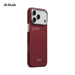 Ốp lưng iPhone 17 Pro Max - PITAKA Edge (with PitaTap) - Harvard Crimson