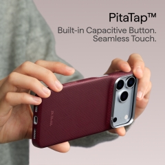 PITAKA Burgundy (PitaTap™) iPhone 18 Pro Max Edge Case