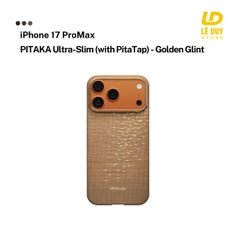 iPhone 17 ProMax PITAKA Ultra-Slim (with PitaTap) - Golden Glint