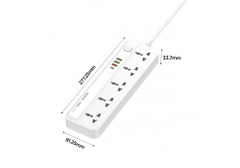 Ổ điện đa năng 5AC kèm 3USB-A và 1USB-C sạc nhanh PD (max 20W) - White - EPB2501EUWE